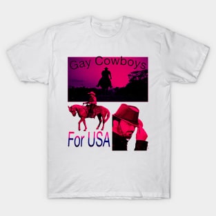 Gay Cowboys For USA (Yee Haw) T-Shirt